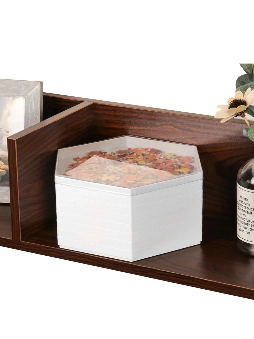 White Hexagon Party Favor Box - Pack of Stackable Containers